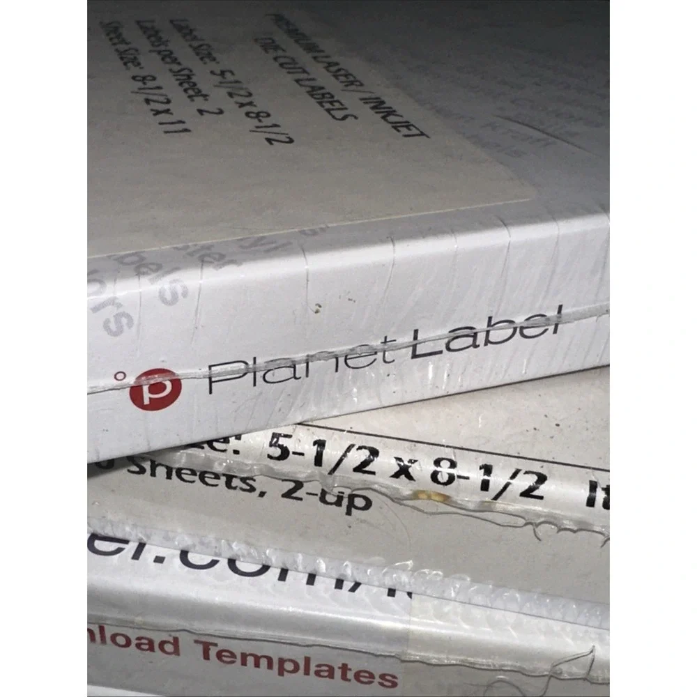 1000 Perforated Rounded Corner Shipping Labels 2 PerSheet 8.5 x 11 Self Adhesive